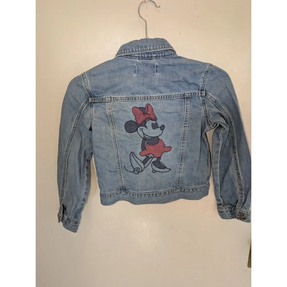 Gap Kids Disney Minnie Mouse Icon Denim Jacket Medium